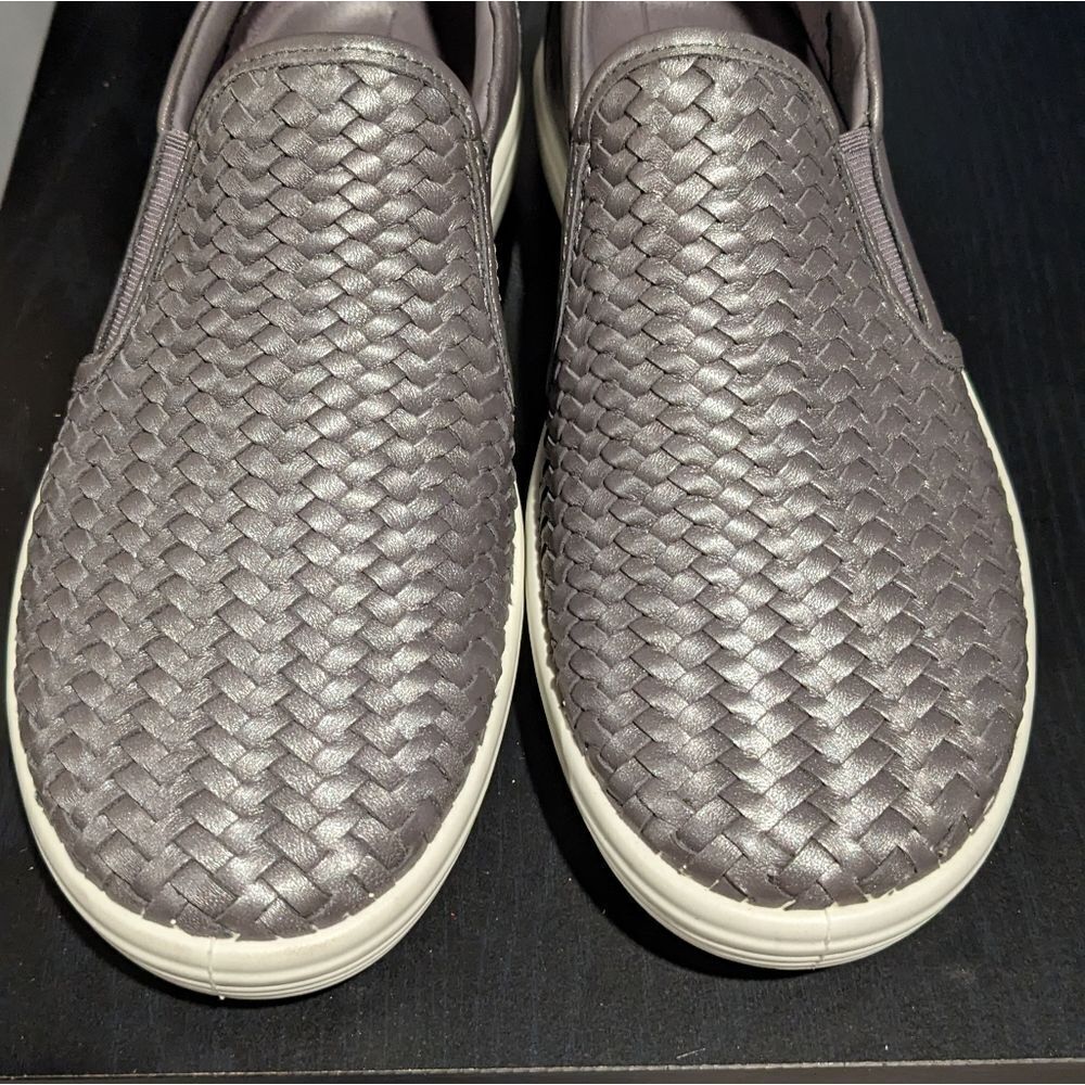 ECCO women's soft 7 woven slip on 2.0 sneaker Gravity Metallic 6-6.5